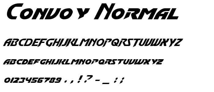 Convoy Normal font